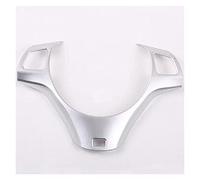 Cubiertas Volante para BMW 1 3 Series E87 E90 E92 E93 2005-2012 Panel De Volante De Coche De Fibra De Carbono Decoración Cubierta Moldura Pegatina Coche Cubierta Volante (Color : Silver Style 1)