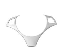 Cubiertas Volante para BMW 1 3 Series E87 E90 E92 E93 2005-2012 Panel De Volante De Coche De Fibra De Carbono Decoración Cubierta Moldura Pegatina Coche Cubierta Volante (Color : Silver Style 2)