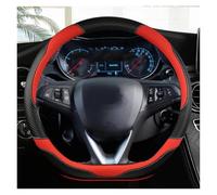 Cubiertas Volante para Opel para Grandland X para Insignia para CT 2017-2022 Funda para Volante De Coche En Forma D Cuero Volante Automóvil(Rojo)
