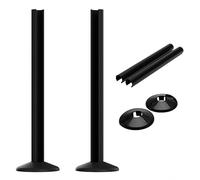 Cubiertas y collares para tubo de radiador en negro, blanco, cromo y antracita *Just Snap It* (cubiertas y collares negros de 200 mm)