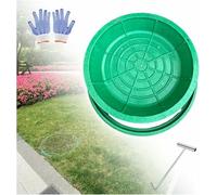 Cubiertas y marcos invisibles para tanque séptico, cubierta de boca de resina duradera con agujeros de tracción manual y gancho, perfecta para uso en exteriores e integración sin costuras