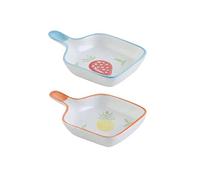 Cubiertos De Cerámica Ensaladera Platos De Salsa De Cerámica Con Mango Vinagre De Soja Blanco Plato De Inmersión Platillo De Condimento Plato De Condimento Cuencos De Inmersión Para El Hogar Tazón Pe