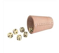 Cubilete Jugete Juego de Dados de Cuero con 6 Dados 6 Caras - 5902
