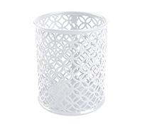 CUBILETE PORTALAPICES Q-CONNECT BLANCO METAL REDONDO DIAMETRO 80 MM ALTO 100 MM