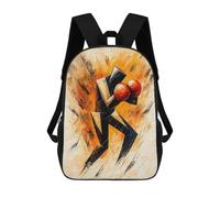 Cubist Abstract Boxer in Explosive Action Painting Mochilas Infantiles Impresas En 3D, Mochilas De Moda Informales, Mochilas De Viaje Bonitas, Mochilas Informales Para Exteriores Para Niños Y Niñas 17