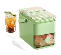 Cubitera - 1 x Máquina de cubitos de hielo de fácil liberación - 21 x 13/X15 cm Juego de moldes de cubitos de hielo grande - Fabricación de bebidas heladas | Accesorios de cocina con tapa y recipiente