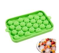 Cubitera - 25 compartimentos, reutilizable, apilable con tapa desmontable, forma de bola de hielo para congelación profunda, para whisky, bourbon, enfriar vino, caravana, camping, viajes, casa