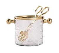Cubitera Champanera Cubo De Champán, Cubo De Hielo De Vidrio De Latón con Clip De Hielo, Cubo De Vino Adecuado para Bares Domésticos Cubiteras para Botellas