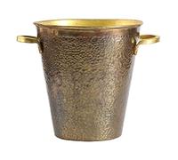 Cubitera Champanera Cubo De Hielo De Latón Hecho A Mano, Cubo De Champán Retro, Cubo Enfriador De Tina De Hielo De Cerveza para Bares Cubiteras para Botellas(Size:14.7X 9 x 15.5 cm)