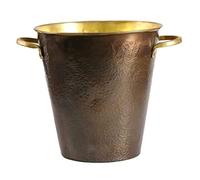 Cubitera Champanera Cubo De Hielo De Latón Hecho A Mano, Cubo De Champán Retro, Cubo Enfriador De Tina De Hielo De Cerveza para Bares Cubiteras para Botellas(Size:20 x 12.3 x 20 cm)