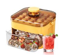 Cubitera con placa de presión, 50 compartimentos, 15 x 9,5 cm, doble capa, antiadherente, para hacer hielo, gran capacidad, para whisky, cócteles, bebidas, de refresco, camping, pícnic, cocina