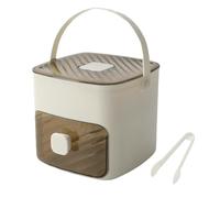 Cubitera con tapa de doble capa, portátil, diseño de prensa, para guardar cubitos de hielo, para fiestas, uso diario, para el hogar, cocina, bar, congelador