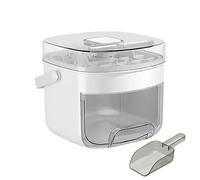 Cubitera con tapa - Molde de silicona grande para cubitos de hielo | Máquina de botones a presión manual reutilizable, fácil de soltar, apta para lavavajillas, bebidas, cócteles, fiestas, enfriadores