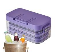 Cubitera con tapa y asa, cubitera con 64 compartimentos, para whisky, café, vino, bar y cocina, fácil de desbloquear con solo pulsar un botón