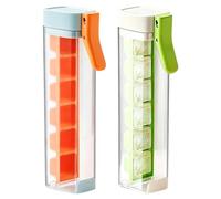 Cubitera de hielo | 2 piezas reutilizables de prensa manual para cubitos de hielo, 6 compartimentos, para enfriar bebidas, café, whisky, cócteles, cocina,