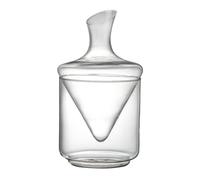 Cubitera de hielo con inclinada, juego de decantador de licor, recipiente de licor de vidrio, con cubo de hielo integrado, elegante diseño de , 29,5 x 11,5 x 6 cm, para comedor, hotel, uso
