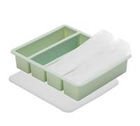 Cubitera De Hielo Con Tapa - Máquina De Hielo Cuadrada De Silicona 17,5 X 14,5 X 3,5 Cm Para Bebidas Frías | Moldes De Hielo De Liberación Fácil Para Jugo, Cócteles, Café Y Bebidas Deslizadas