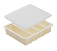 Cubitera De Hielo Con Tapa - Máquina De Hielo Cuadrada De Silicona 17,5 X 14,5 X 3,5 Cm Para Bebidas Frías | Moldes De Hielo De Liberación Fácil Para Jugo, Cócteles, Café Y Bebidas Deslizadas