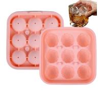 Cubitera de hielo de fútbol | Molde reutilizable de 9 compartimentos con motivos de fútbol - Molde flexible para cubitos de hielo, para el hogar, cocina, bar, de verano, día de juego,