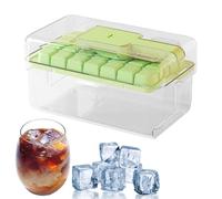Cubitera de hielo para congelador, bandeja para elaboración de cubitos de hielo, accesorio de cocina de doble capa para té, café, cócteles, hogar, exterior, camping y reuniones