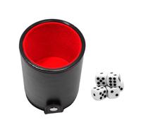 Cubitera de piel sintética con 5 dices para jugar, fiestas, accesorios para fiestas de juguete, juego de caja de accesorios