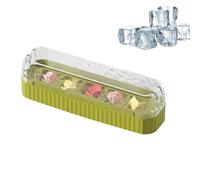 Cubitera fácil de disolver, cubitera con tapa y recipiente - Soporte para bandeja de hielo de gran capacidad - Cubitera de calidad alimentaria de gran capacidad, caño