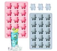 Cubitera - Juego de 2 unidades, reutilizable, antiadherente, varias cámaras, molde de silicona reutilizable para cubitos de hielo, para congelador, whisky, cóctel, cerveza, bebidas, , leche