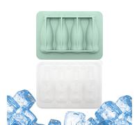Cubitera - Juego de 4 moldes en forma de botella | 4 compartimentos de silicona para cubitos de hielo - para, bares, whisky, cócteles, zumos, café