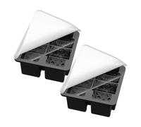 Cubitera - Moldes Grandes Para Hielo Esqueleto 4 Cavidades Juego De 2 Piezas,Utensilios De Cocina Antiadherente Silicona Para Cocteles Café Cóctel Cerveza Bebidas