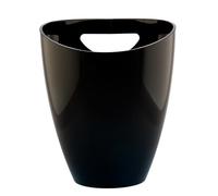 Cubitera para botellas de vino Koala Nature 3,5 L - Champanera acrílica para 2 botellas de vino, cava o champagne - Enfriador rápido, ligero, apilable y reutilizable, con asas, color negro