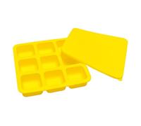 Cubitera para congelador, 9 compartimentos, fácil liberación | Contenedor de hielo para cócteles, whisky, café, fiestas, bebidas, comida, bar, camping, chocolate, caramelos, frutas