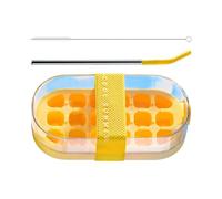 Cubitera para congelador, máquina de cubitos de hielo a presión portátil con tapa y recipiente, forma reutilizable con fácil extracción para cócteles, whisky, café, refrescos, hogares, cafés y