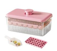 Cubitera para congelador - Molde de hielo con tapa para congelador | Fácil extracción para bebidas refrescantes como zumos cócteles y café