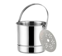 Cubitera para hielo - Cubitera de acero inoxidable con asa | Cubitera para cubitos de hielo con se