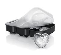 Cubitera para Hielo Grande con Tapa, Molde para cubitos de hielo con 6 x3,6 cm corazones grandes, Bandeja de Cubitos Hielo Reutilizables, para Cola Cócteles Whisky té Vino Frutas Puré de Frutas