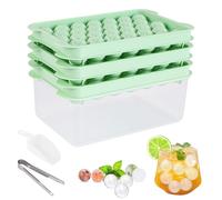 Cubiteras para Hielo, 2 cm x 99 Cubitos de Hielo Cubitera con Tapa con Recipiente Cuchara de Helado y Soporte para Cerveza Café Zumo Cócteles Whisky Bebidas