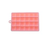 cubiteras para hielo Bandeja de hielo silicona con agujeros, cuadrada, auxiliar, for puré alimentos, queso, gelatina, herramienta cocina, fácil desmoldar(Pink)