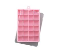 cubiteras para hielo Bandeja de hielo silicona cuadrada, molde auxiliar for puré alimentos, queso, gelatina, barra, herramienta cocina, cubo cóctel(L Cover Pink)