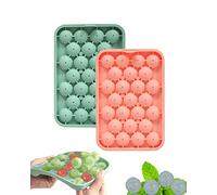 Cubiteras para Hielo con Tapa, Sinoskye Moldes para Cubitos de Hielo en silicona, 2pcs Reutilizables Bandeja de Hielo Sin BPA para Alimentos para Bebés, Whisky, Cócteles
