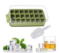 Cubiteras para Hielo,Cubiteras para Hielo con Tapa,Moldes Silicona para Cubitos de Hielo,Cubitera con Tapa y Recipiente,Cubitera Silicona Grado Alimenticio,Fácil Apertura,Llenado Rápido Sin Tocar