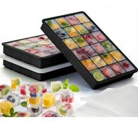 Cubiteras Para Hielo Ice Cube Tray, Set De 3 De Silicona, Que Ofrece 72 Hielo De Hielo Cuadrados. Ideal Para Whisky Y Cócteles.