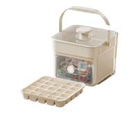 Cubiteras para Hielo Máquina for hacer cubitos de hielo gran capacidad con tapa fácil presionar, bandejas for congelador, refrigerador doméstico, caja almacenamiento casera(White 25 Grid)