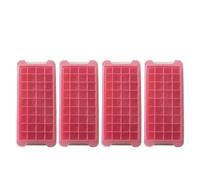 Cubiteras Para Hielo Moldes de silicona for cubitos hielo (1-4 unidades), fácil liberación, for hacer bolas whisky, suministros cocina(Pink-4PCS)