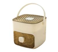 Cubiteras para Hielo Pequeñas Máquina de hielo portátil de empuje con cajón para el hogar, ideal para almacenar hielo en capas. (White, One Size)
