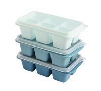 Cubiteras para Hielo Silicona, 3 Piezas, con Tapa Extraíble | Bandejas Apilables Reutilizables para Cócteles, Whisky, Vino, Frutas