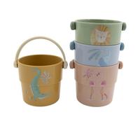 Cubitos de Baño Safari Friends - Juguete de Baño Infantil - Little Dutch - Diversión Acuática desde 12 meses