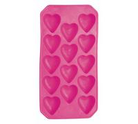 Bar Craft Molde de Silicona para Cubitos de Hielo con Forma de Corazón, Rosa, 26 x 12 cm
