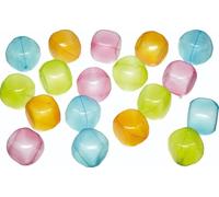 Cubitos de hielo reutilizables BarCraft, 18 cubitos de hielo de plástico, forma rectangular, colores rosa, naranja, verde y azul, 25 cm cada uno, 1 juego