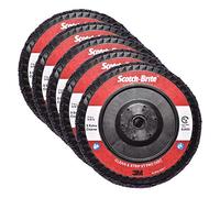 Cubitron II Scotch-Brite Clean and Strip XT Pro Disc, XO-DC, SiC extra grueso, morado, 7 pulgadas x 5/8 pies-11, tipo 27, paquete de 5