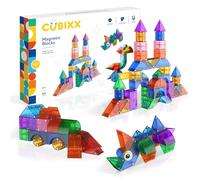 Cubixx - Bloques de construcción magnéticos para niños a Partir de 3 años, Juguetes educativos creativos en un Juego de 64 Piezas, Juguete de construcción magnética para niñas y niños, Juguete